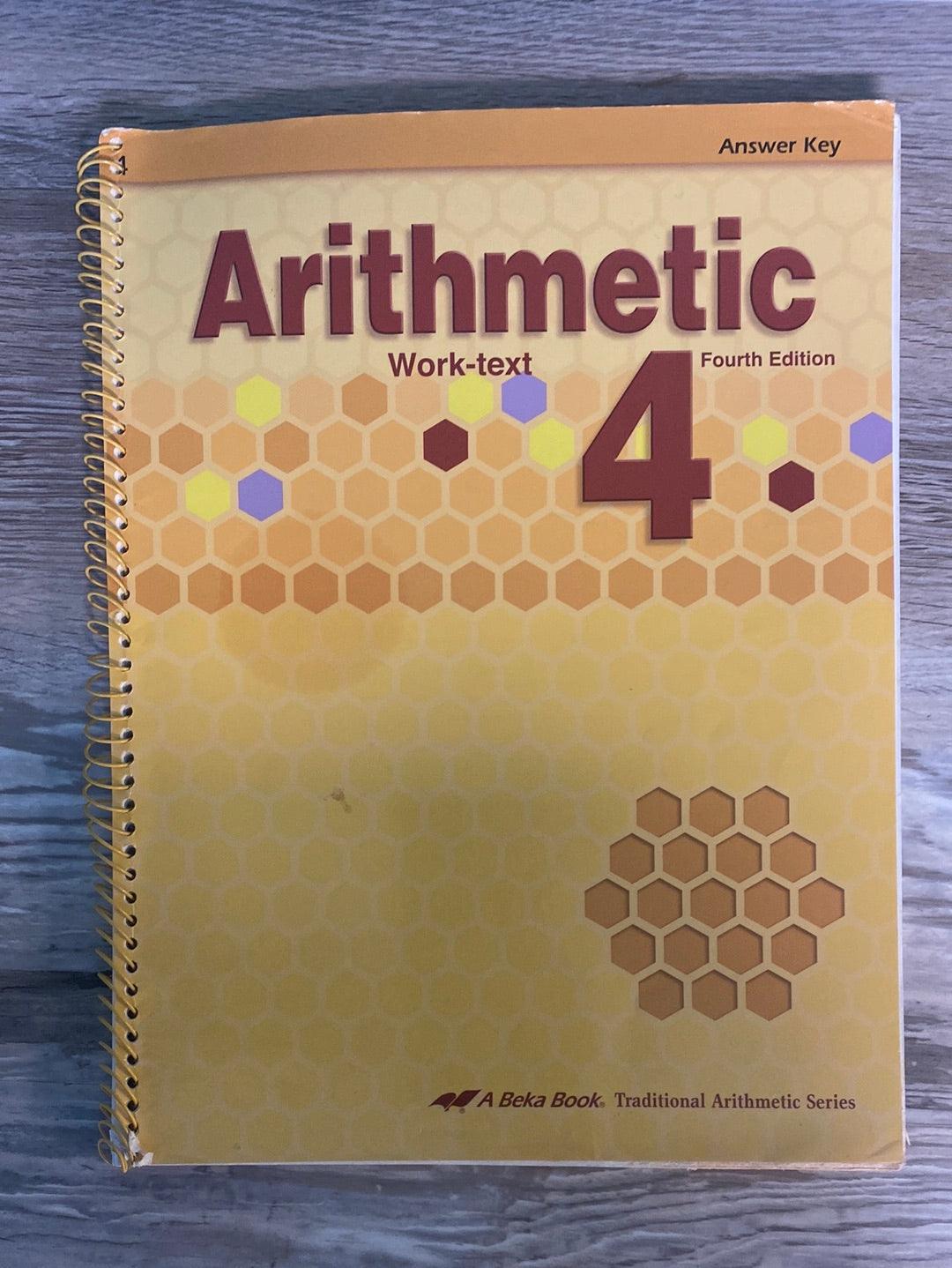 Abeka Arithmetic 4 Answer and Test Key