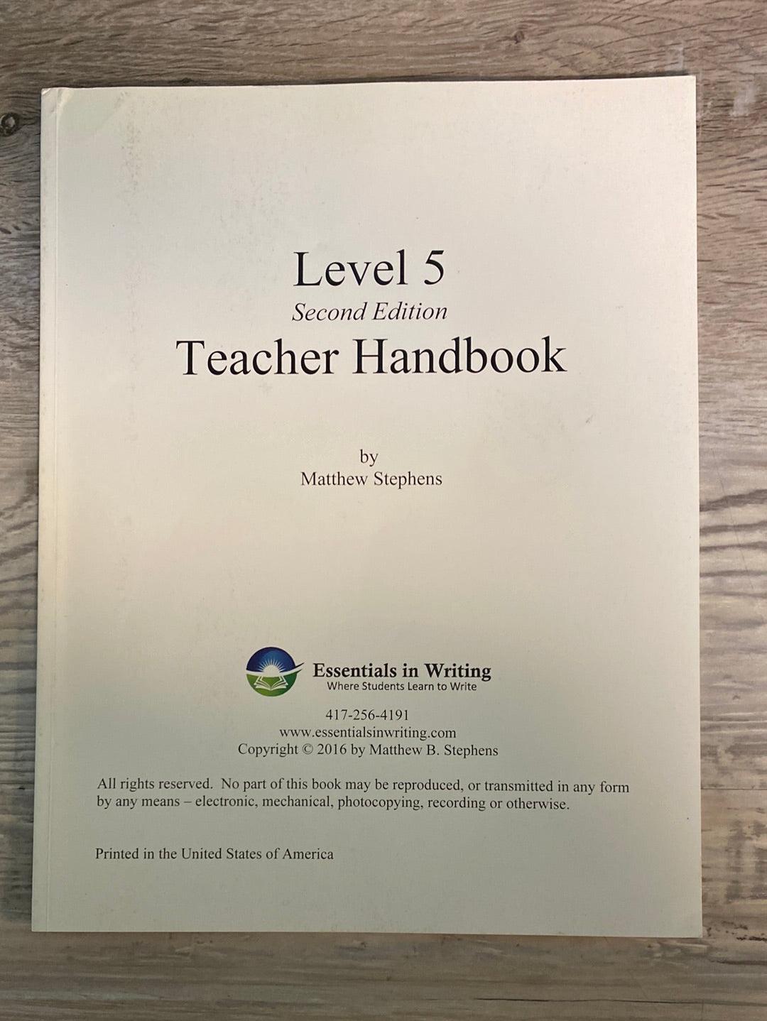 Essentials in Writing 5 2nd Teacher Handbook