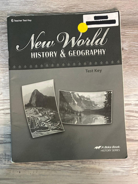 Abeka New World History & Geography Test Key