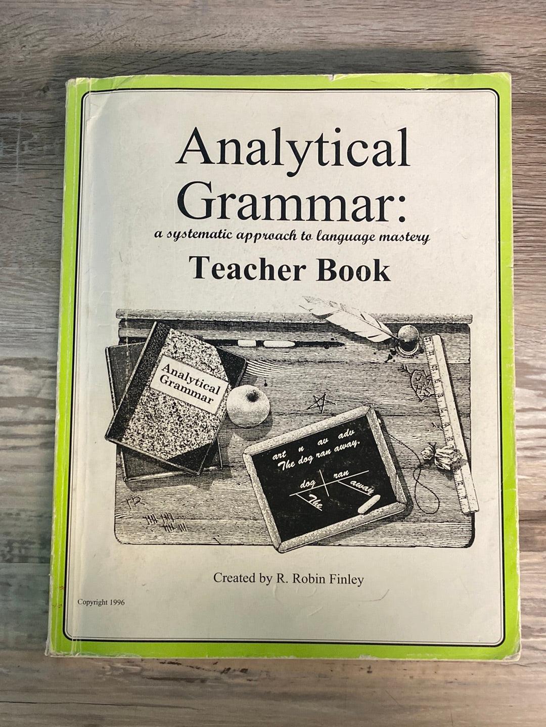 Analytical Grammar Teacher Book 1996