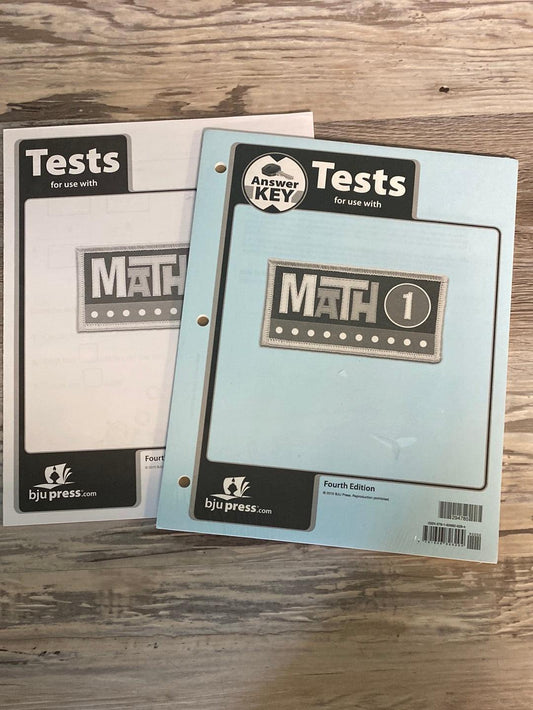 BJU- Math 1 set 4th Ed -5 Piece lot
