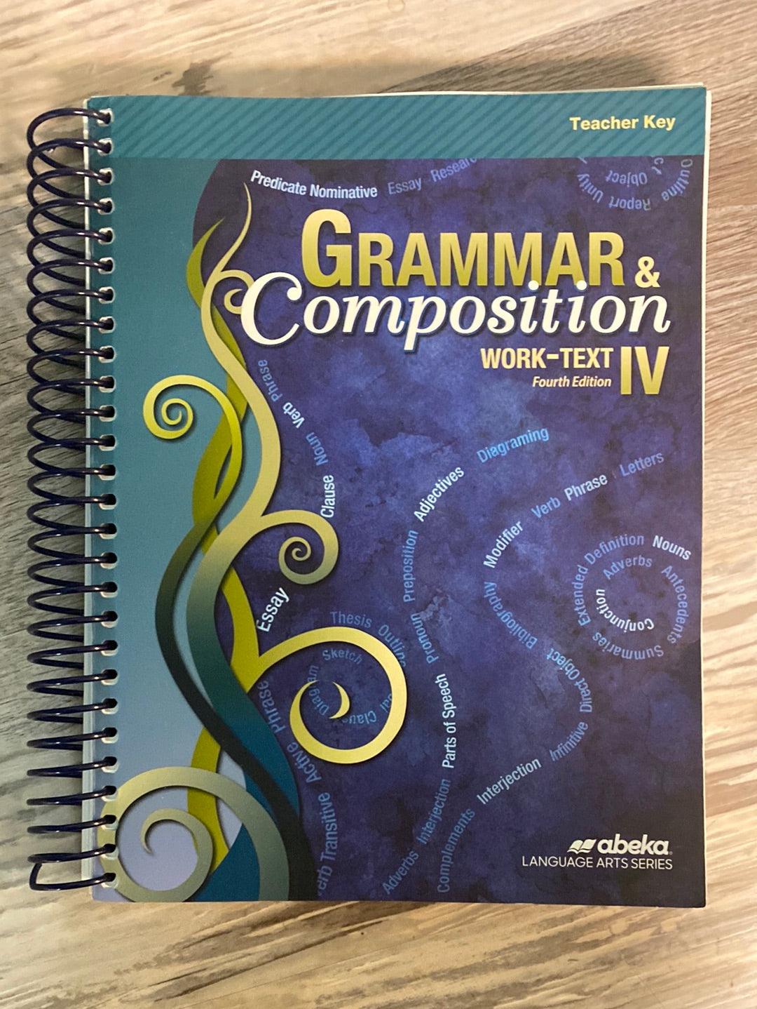 Abeka Grammar & Composition IV Teacher Key