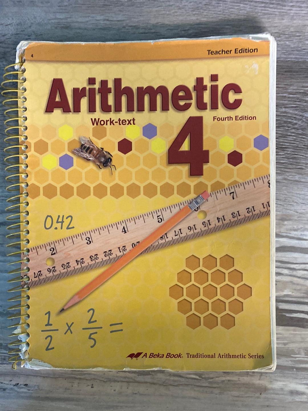 Abeka Arithmetic 4 Teacher Edition 4th