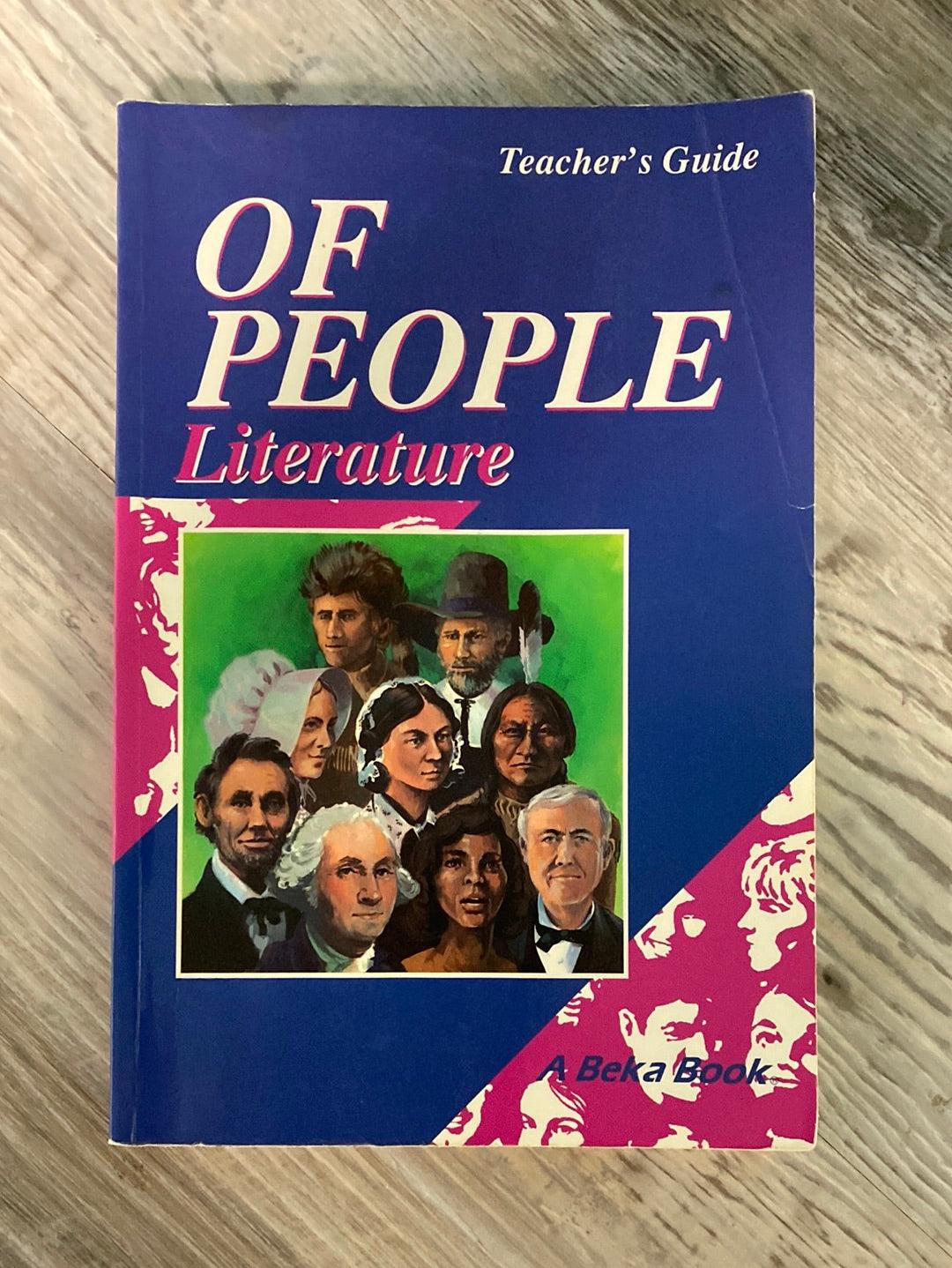 Abeka Of People Literature Teacher's Guide 1990 Paperback
