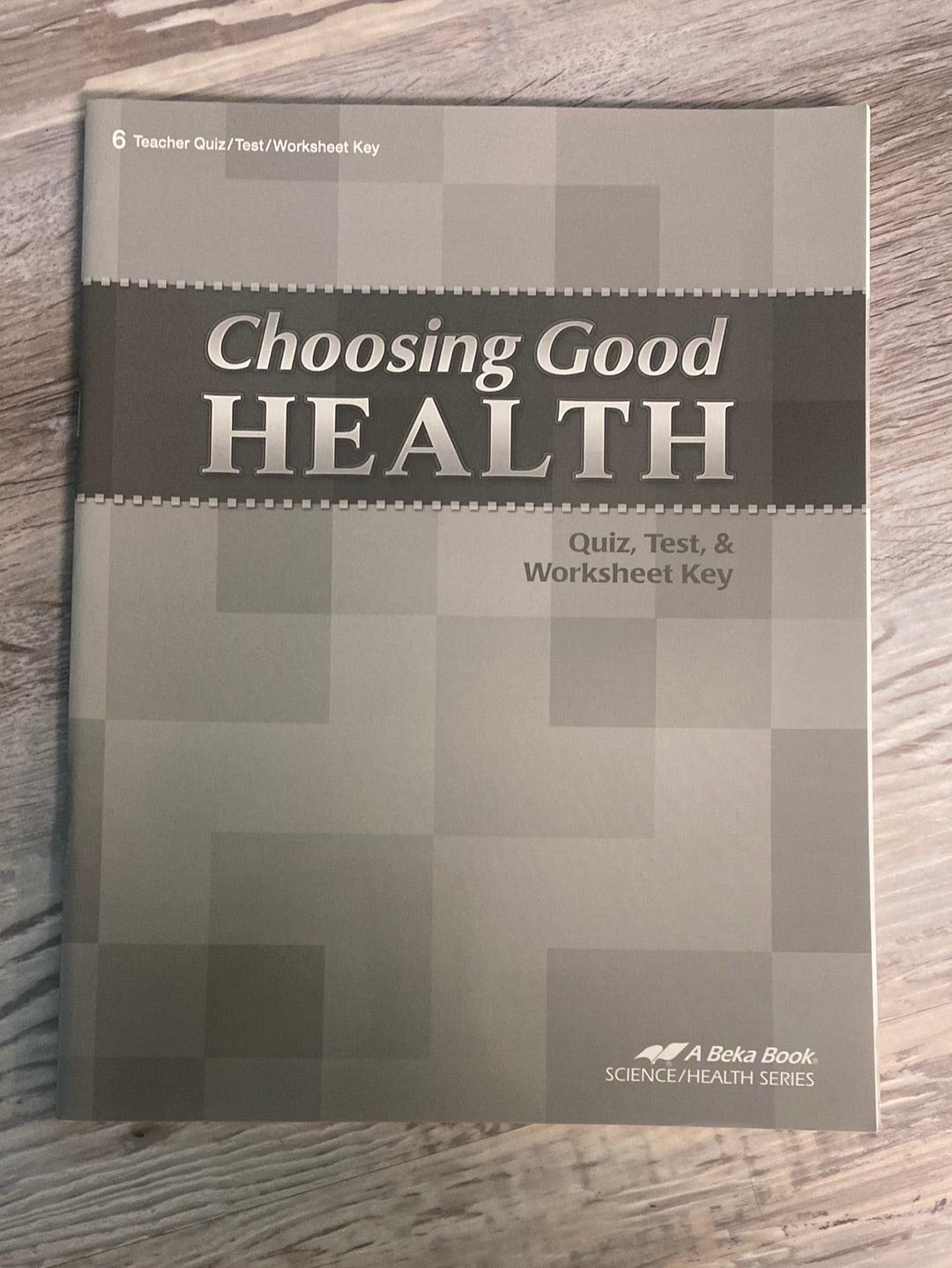 Abeka Choosing Good Health 3rd Ed. 3 Book Set