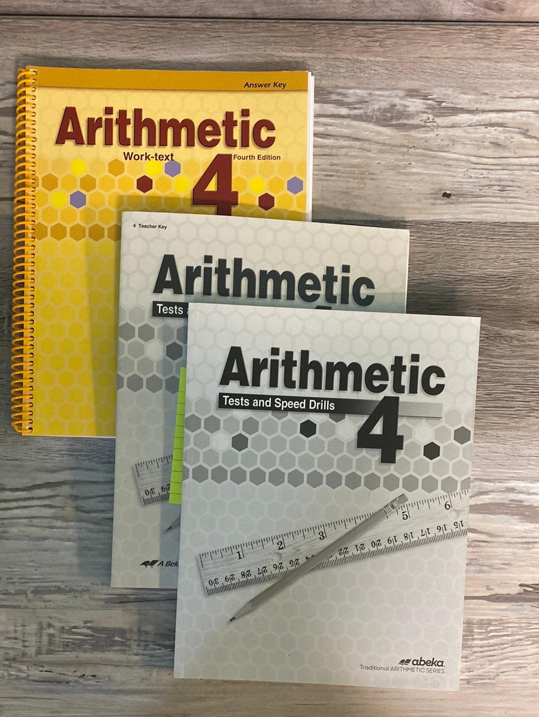 Abeka Arithmetic 4 Tests and Speed Drills 4th