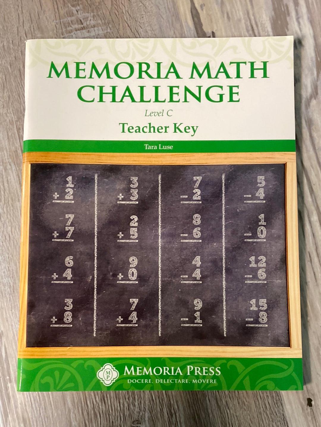 Memoria Math Challenge Level C Student + Key