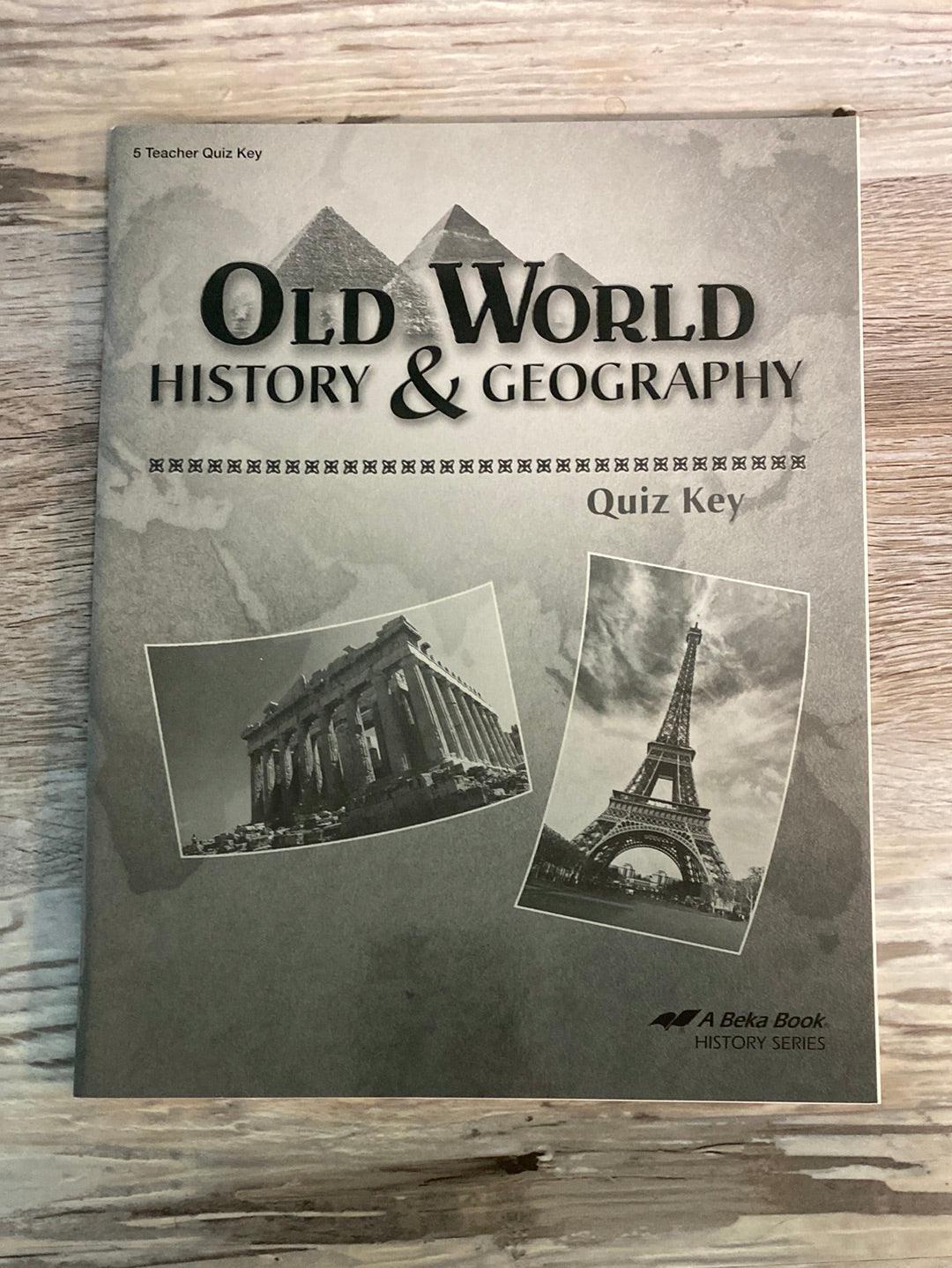 Abeka Old World History & Geography 5 Keys 4th ed.