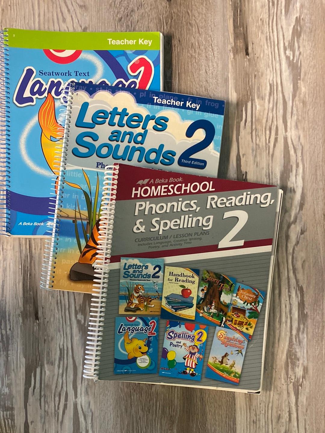 Abeka Phonics, Reading & Spelling 2 Lesson Plans & Keys