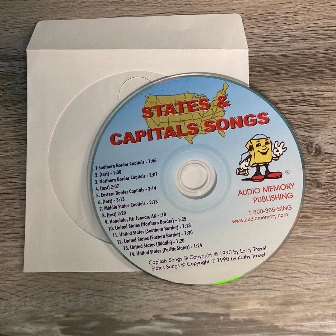 States and Capitals Songs CD Only by Larry Troxel