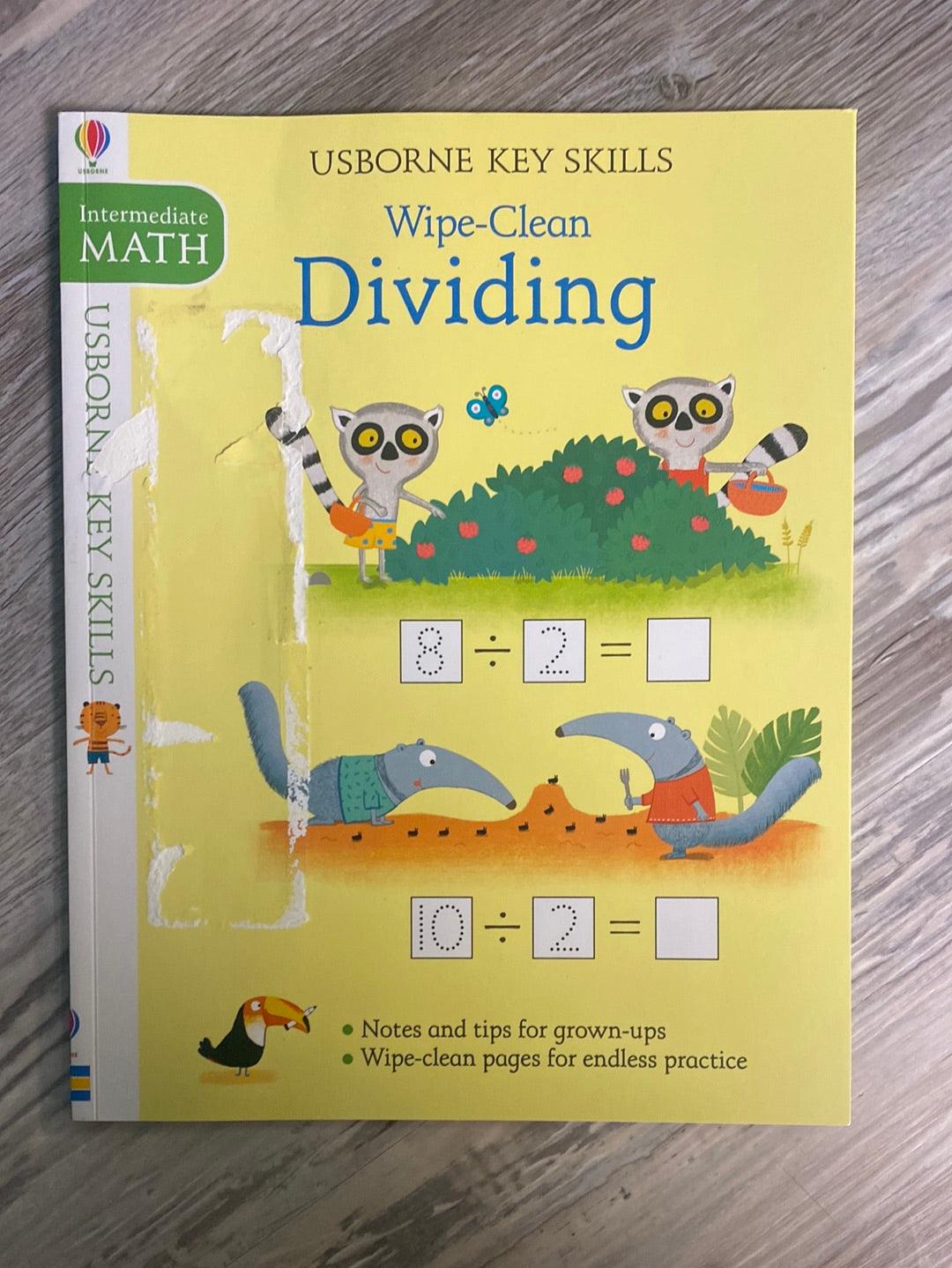 Usborne Wipe-Clean Dividing Workbook, Intermediate Math