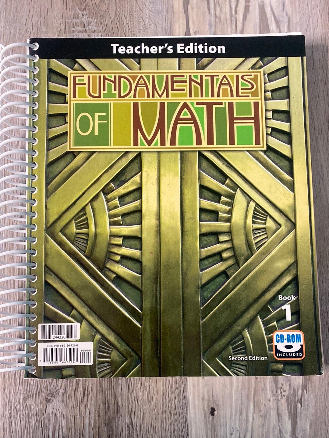 BJU Fundamentals of Math 2nd Teacher 1, 2 + Test Key