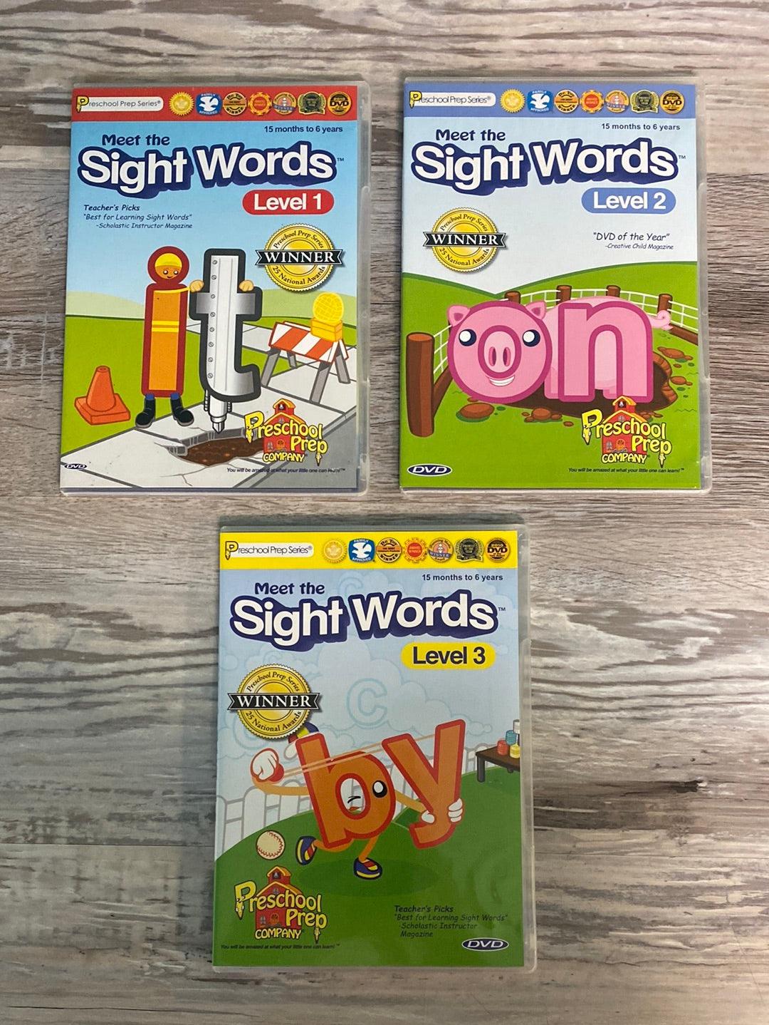 Preschool Prep 3 DVD Boxed Set Meet The Sight Words