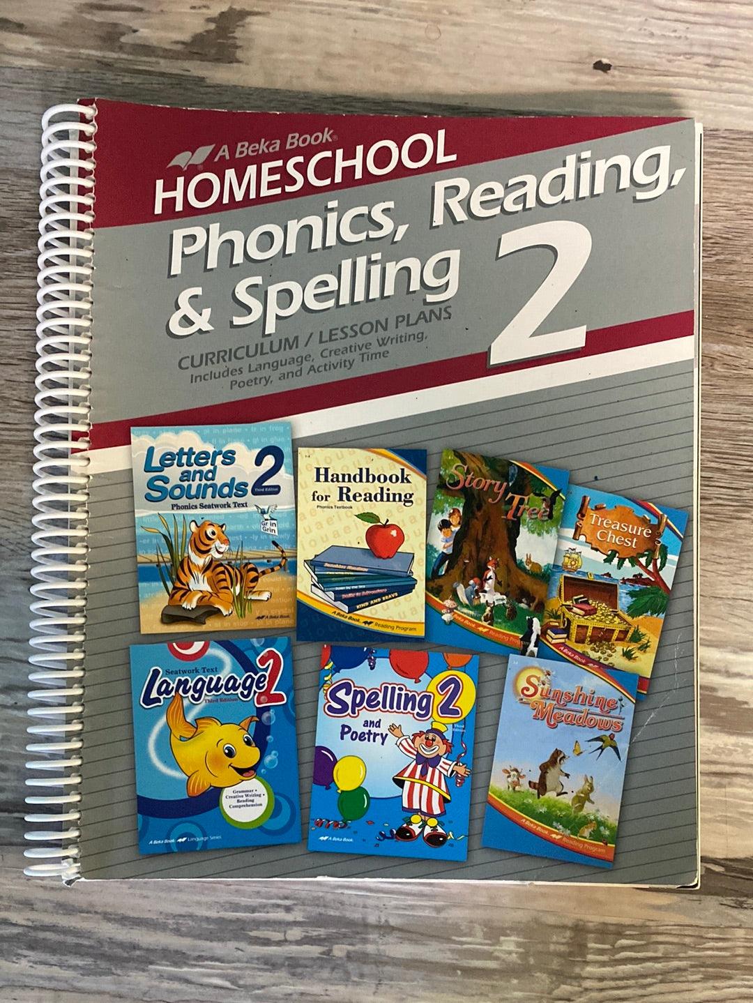 Abeka Phonics, Reading & Spelling 2 Lesson Plans & Keys