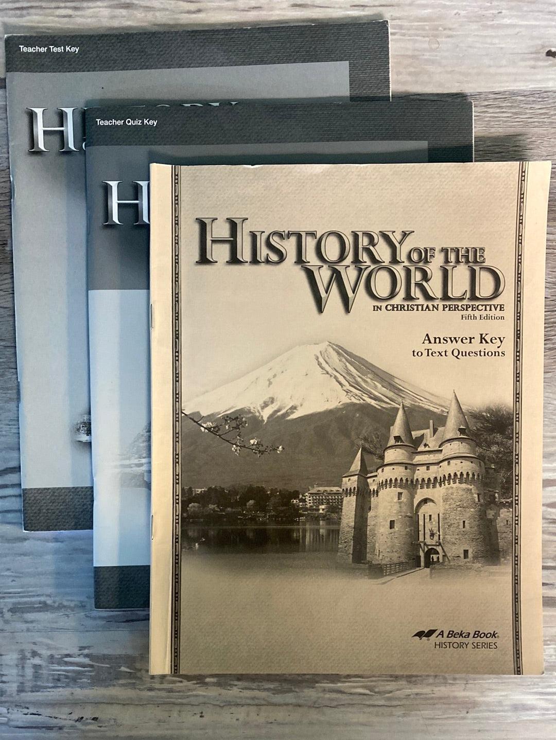 Abeka History of the World Keys 5th Ed.