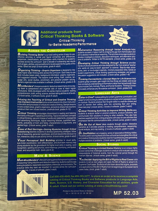 Building Thinking Skills, Book 2: Student and Teacher