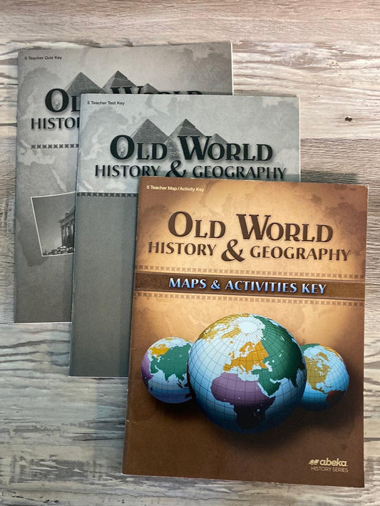 Abeka Old World History & Geography 5  Keys 4th ed.