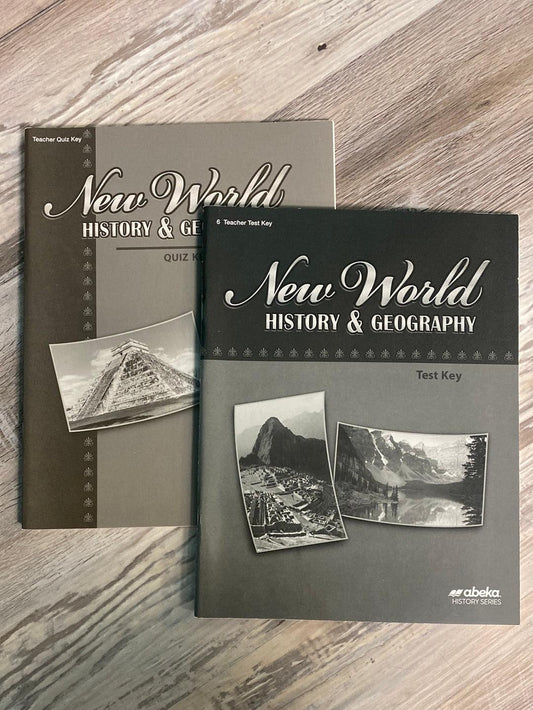 Abeka New World History & Geography Quiz & Test Keys 4th