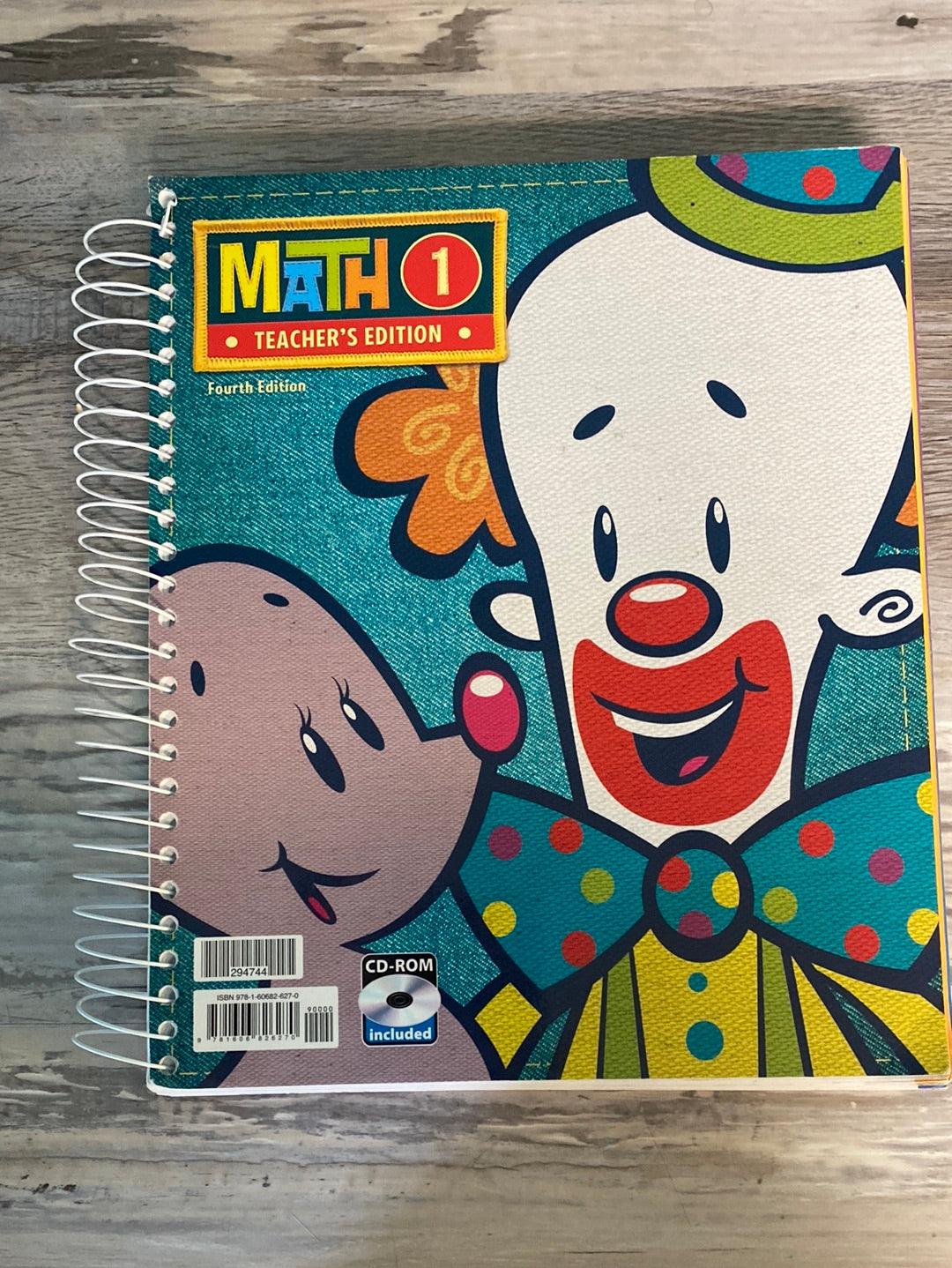 BJU- Math 1 set 4th Ed -5 Piece lot