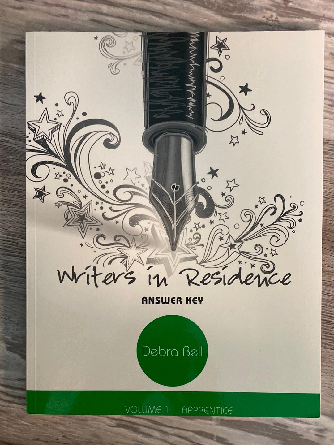 Writer's in Residence Answer Key, Volume 1