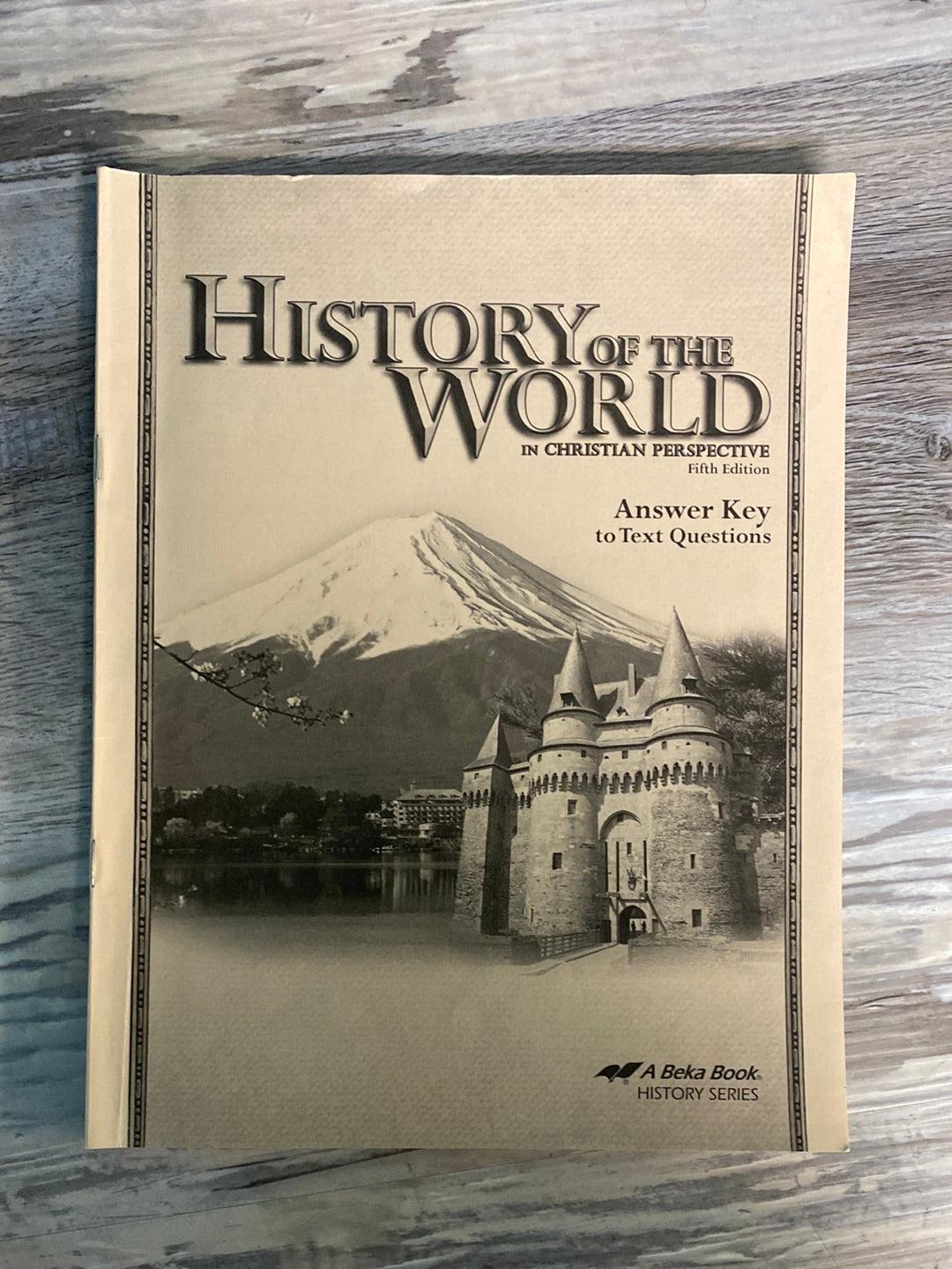 Abeka History of the World Keys 5th Ed.