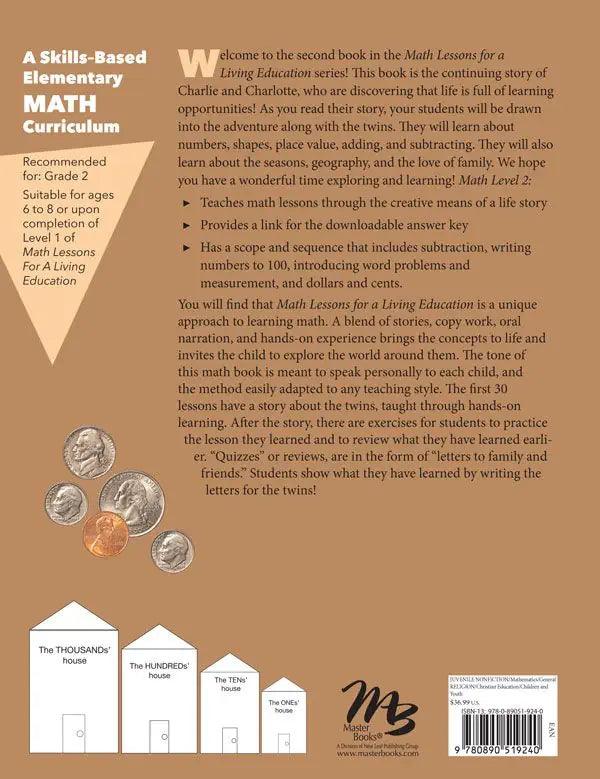 Master Books: Math Lessons for a Living Education: Level 2 (NEW)