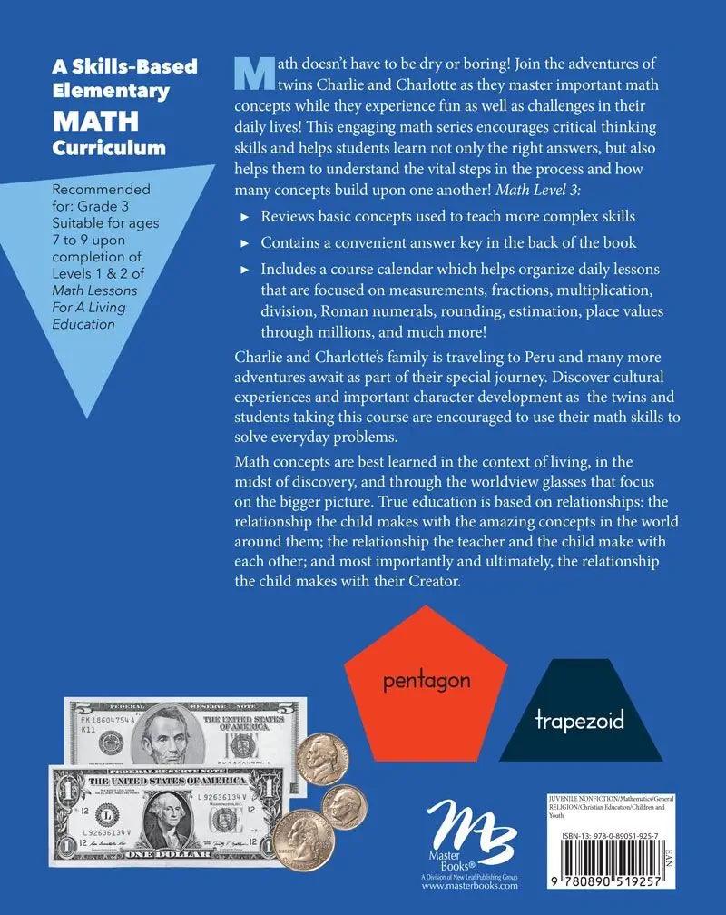 Master Books: Math Lessons for a Living Education: Level 3 (NEW)
