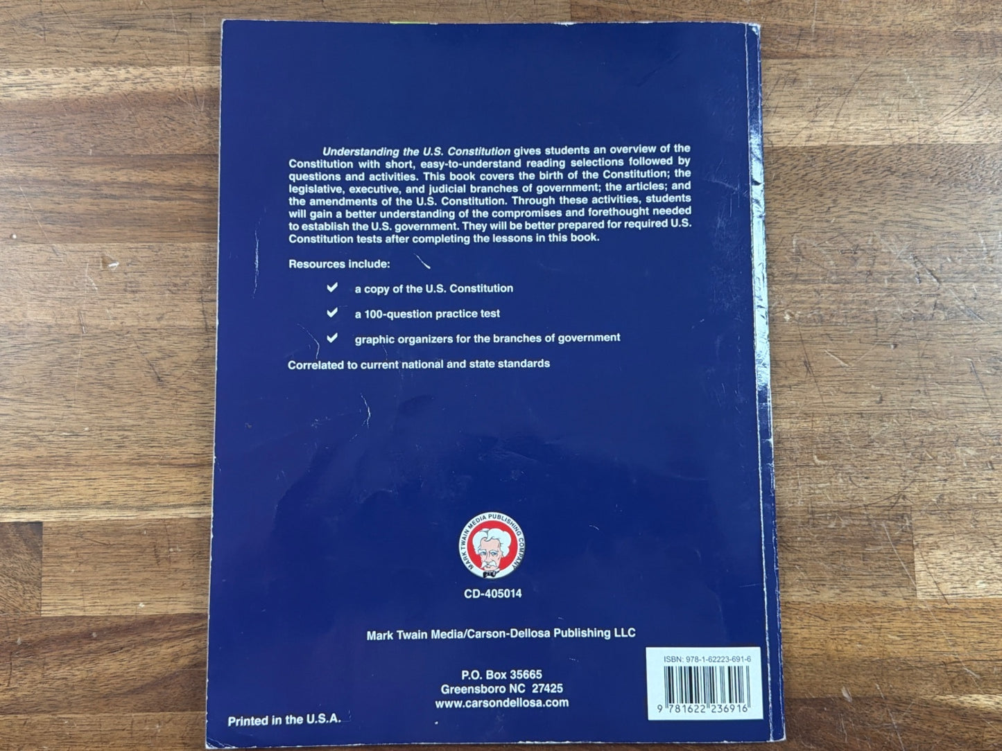 Understanding the U.S. Constitution Social Studies Activity Book
