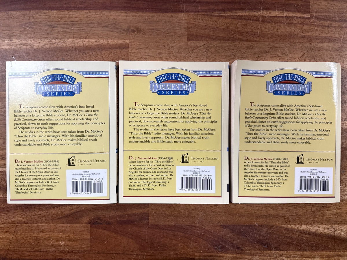 Thru the Bible Psalms Commentary Set 3 Vols J.V. McGee — photo 2 of 2