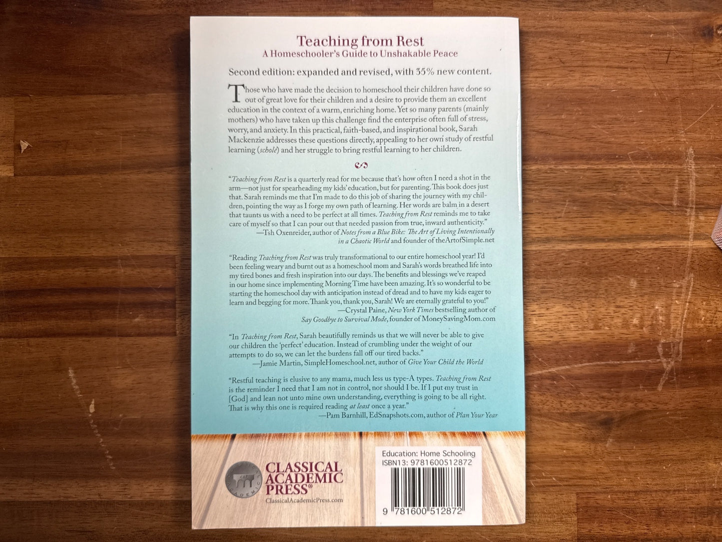 Teaching From Rest: Homeschooler's Guide to Unshakable Peace, 2nd