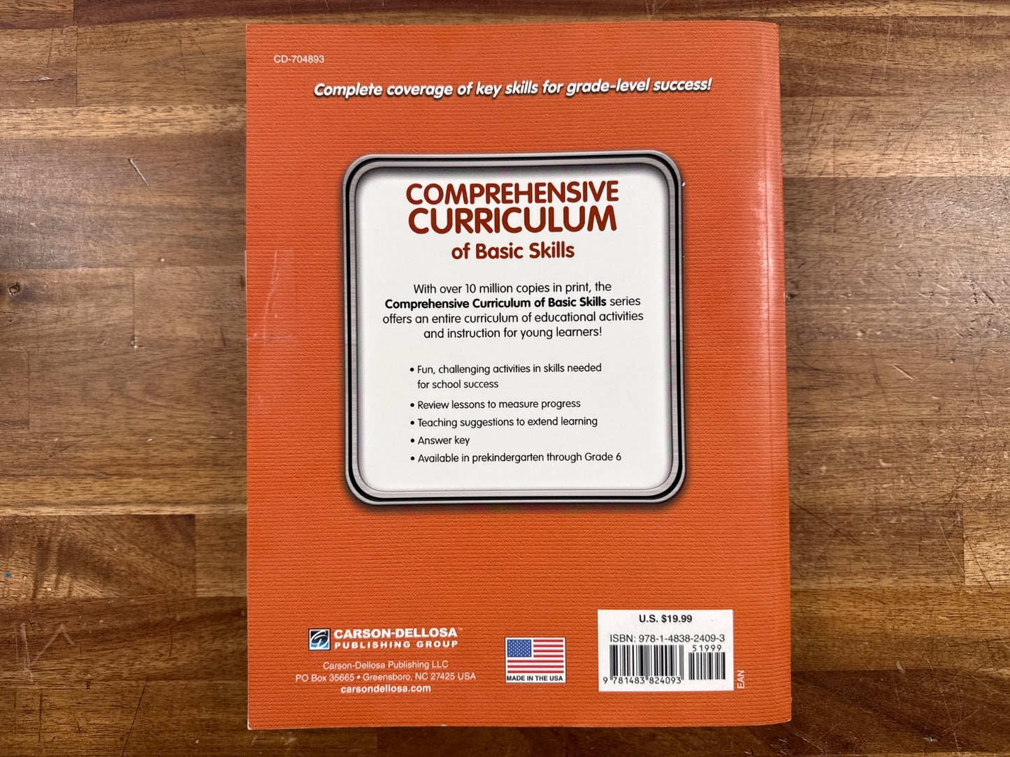 Comprehensive Curriculum of Basic Skills Kindergarten K