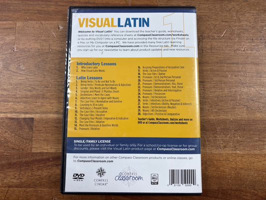 Visual Latin 1 DVD Lessons 1-30 Compass Classroom — photo 2 of 2
