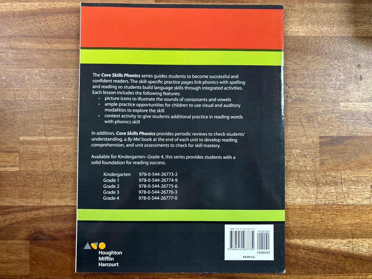 Houghton Mifflin Harcourt Core Skills Phonics Grade K