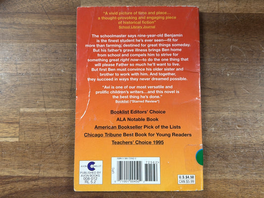 The Barn by Avi - Avon Camelot Paperback Novel