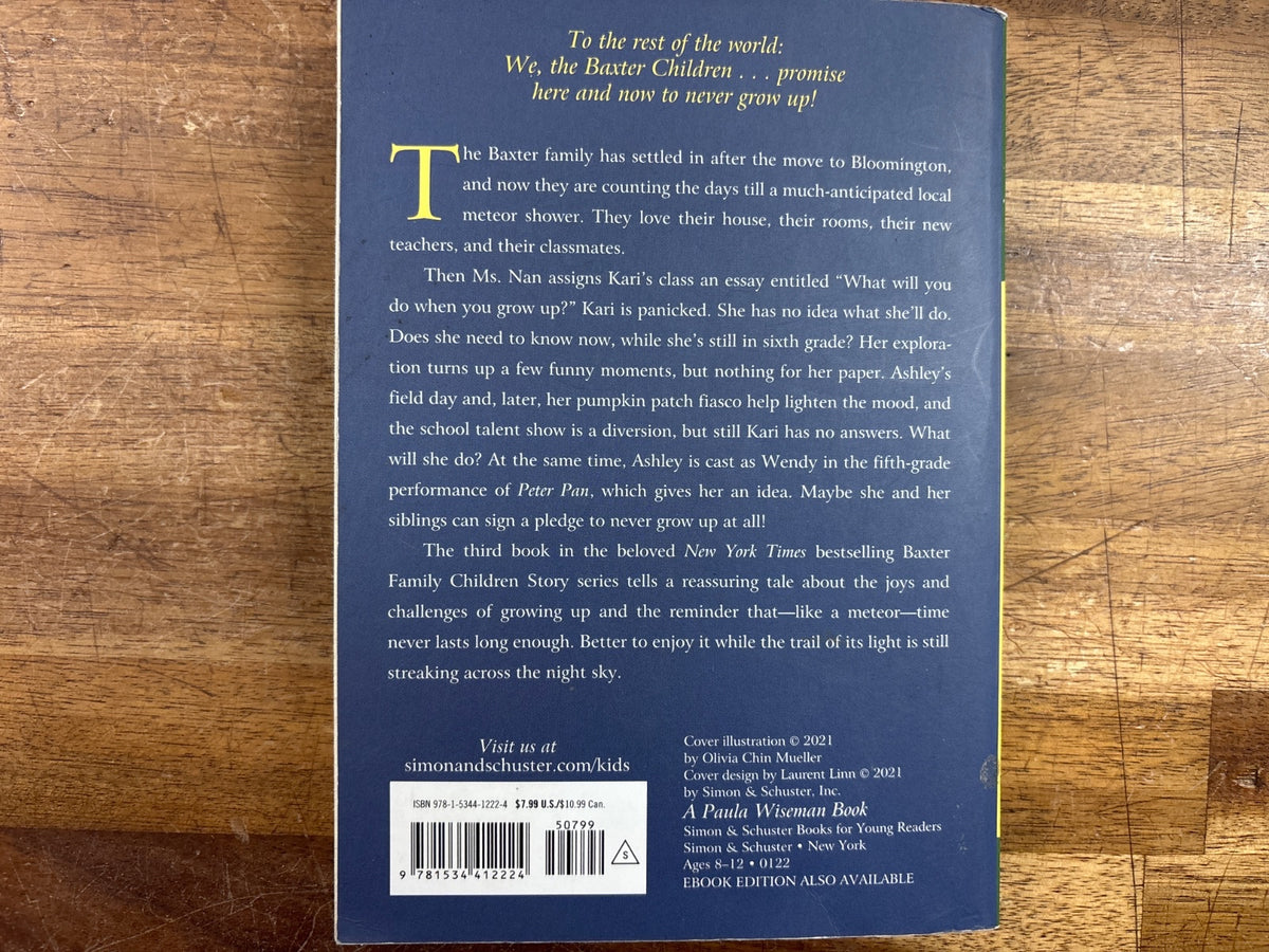 Never Grow Up: a Baxter Family Children Story #3 PB