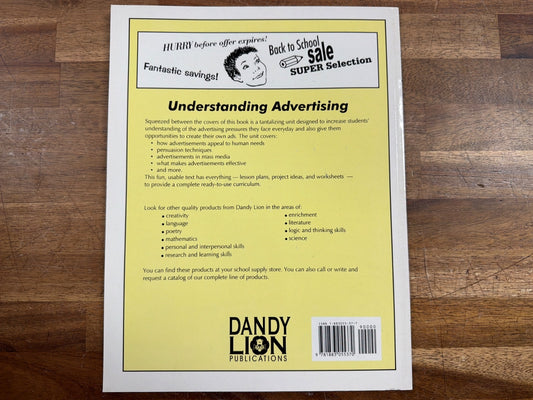 Understanding Advertising Grades 4-6 Dandy Lion Publications