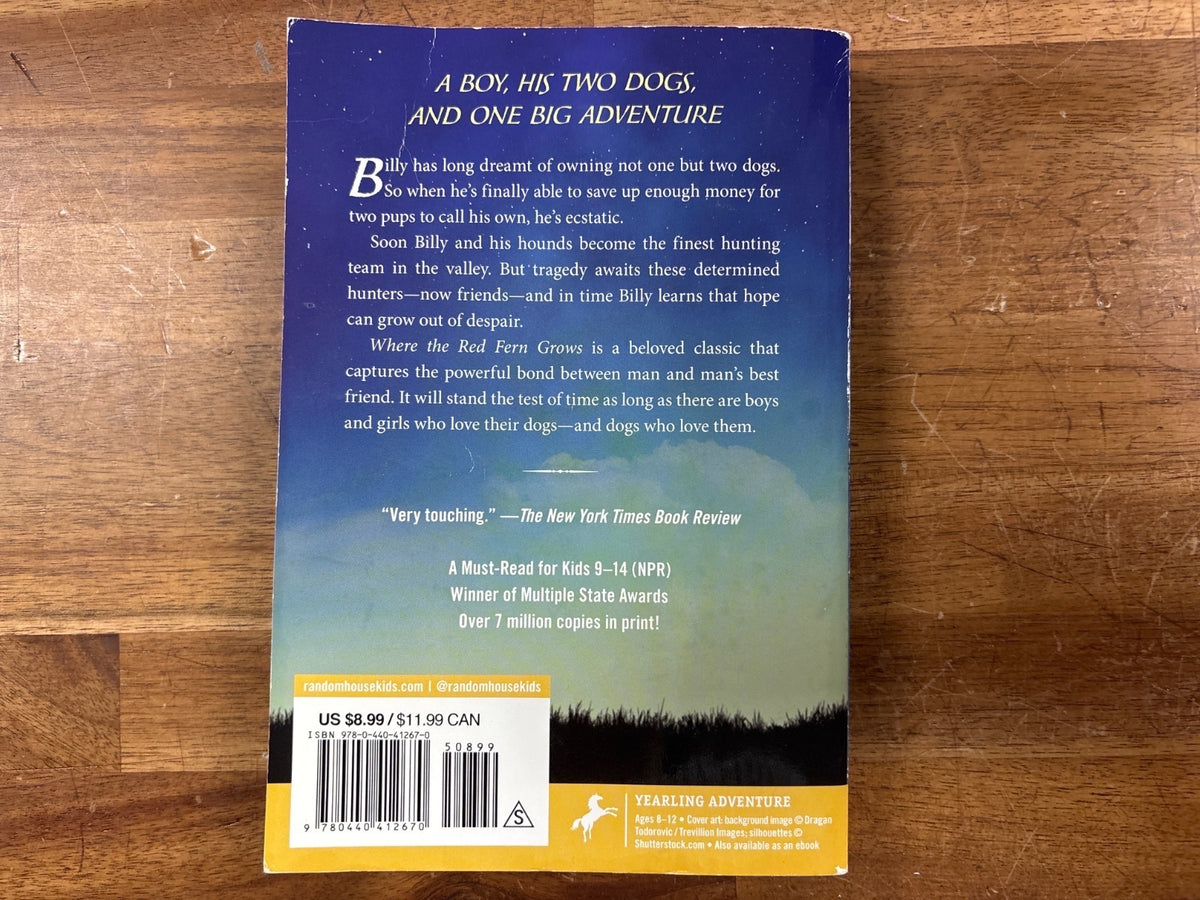 Where the Red Fern Grows by Wilson Rawls Paperback — photo 2 of 2