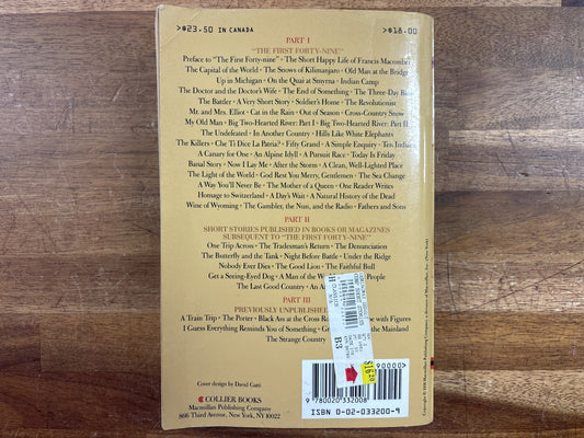 The Complete Short Stories of Ernest Hemingway Finca VigÃa Ed