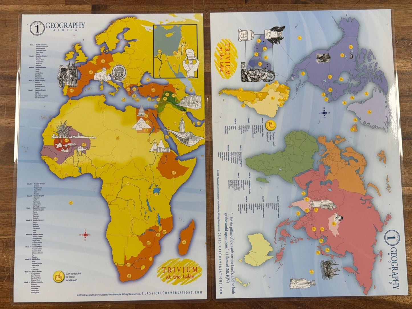 Classical Conversations Cycle 1 Geography Africa & World Maps