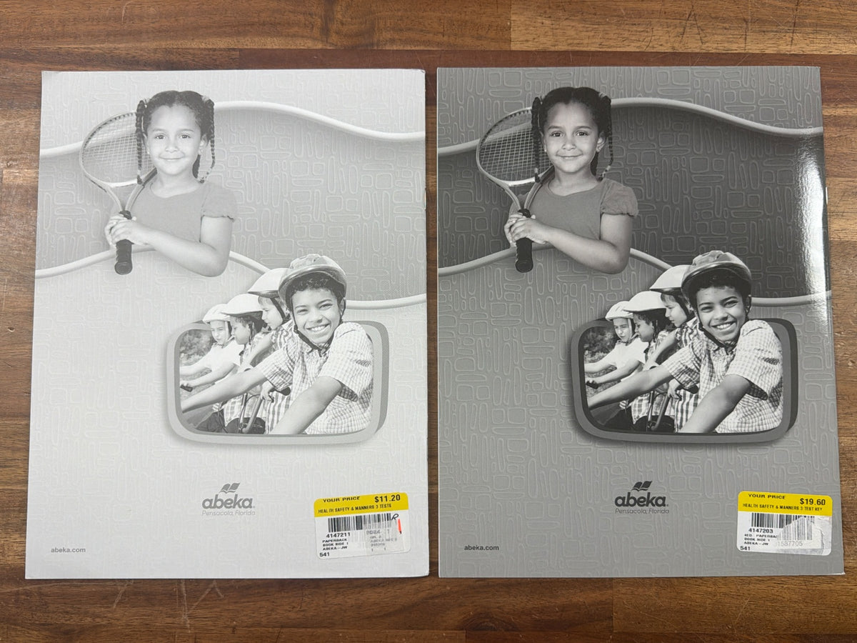 Abeka Health, Safety & Manners 3 Quiz/Test/Worksheet Set