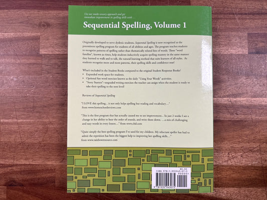 Sequential Spelling Level 1 Student Workbook