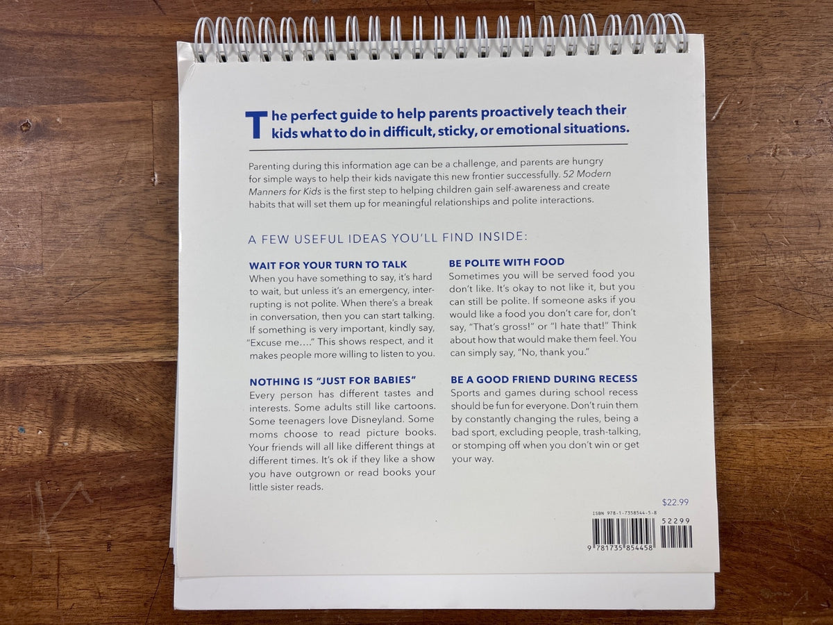52 Modern Manners for Kids by Brooke Romney Flip Guide — photo 2 of 2