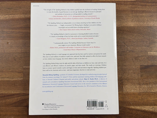 The Writing Road to Reading Spalding Method 5th Ed