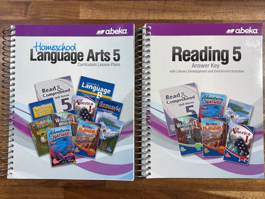 Abeka Language Arts 5 Curriculum Bundle: Reading, Spelling, Skill