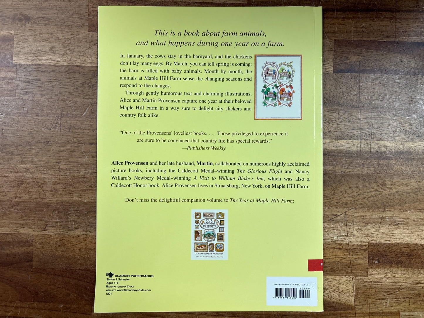 The Year at Maple Hill Farm by Alice & Martin Provensen PB