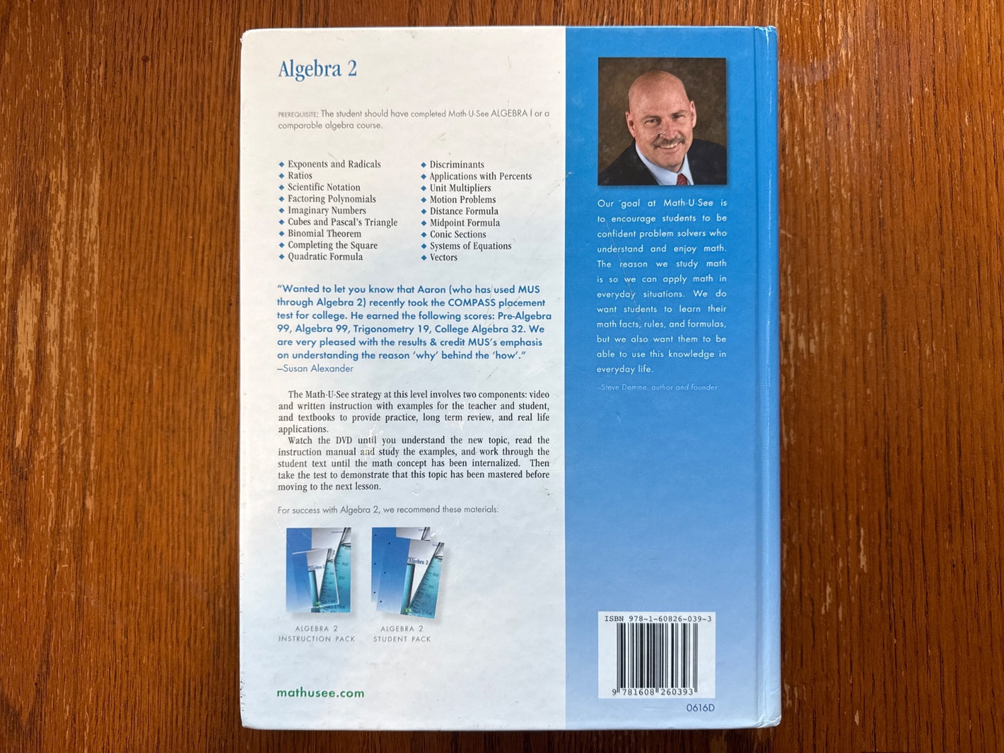 Math-U-See Algebra 2 Instruction Manual HC