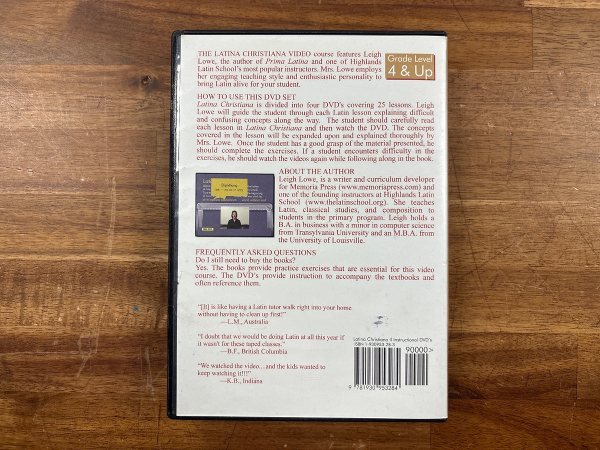 Latina Christiana II Instructional DVD Set - Leigh Lowe