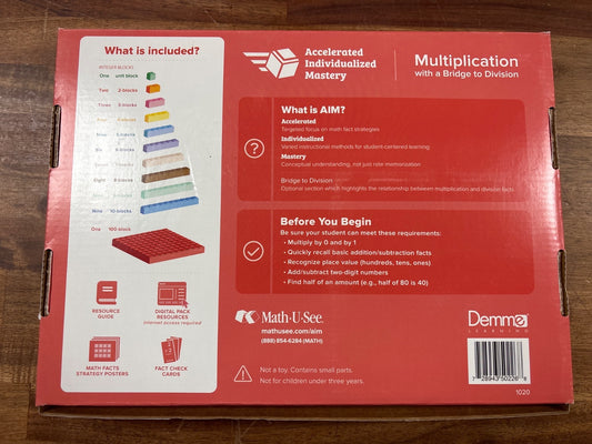 Math-U-See AIM Multiplication Bridge to Division Kit — photo 2 of 5