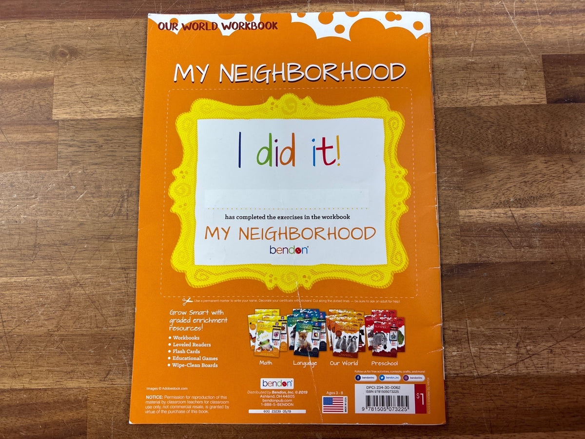 My Neighborhood Our World Workbook Pre K-2 Bendon — photo 2 of 2