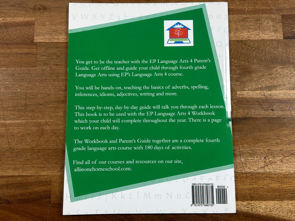 EP Language Arts 4 Parent's Guide - 4th Grade Homeschool